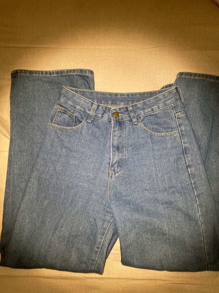 Wide Leg Jeans Shein, Fesyen Wanita 