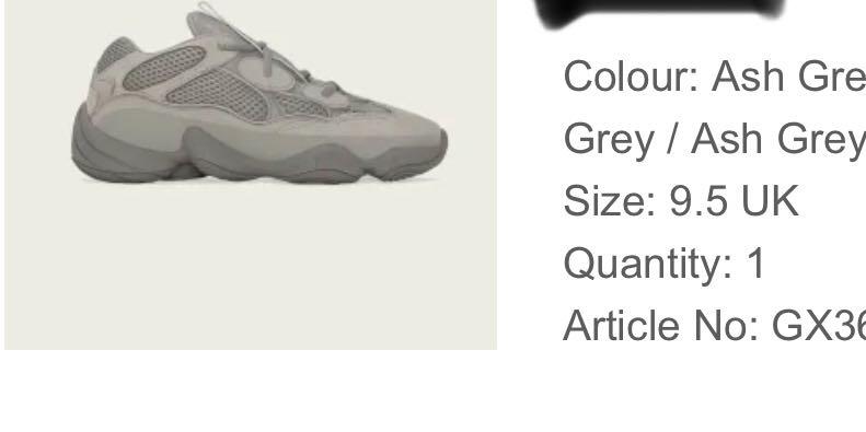 Yeezy boost 2025 500 size chart