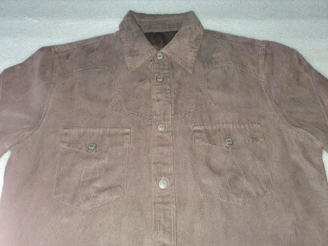Vintage 3 PLAY Suede Utility Jacket (Category: Coats, Jackets and Outerwear) located in San Pedro. Submitted by mochi_21 (Listing ID 1130120850, Image 2). Description: Vintage 3PLAY Suede Utility Jack (Suede Leather Material) Pit to pit - 20" Length - 25" RFS: Decluttering For inquiries: 09456222629 / 09949043884.