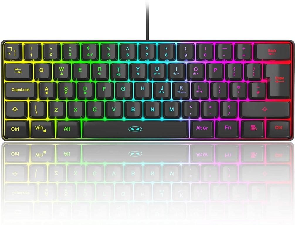 60% UK Layout Mechanical Gaming Keyboard Mouse Wired USB RGB Backlit for PC  PS4