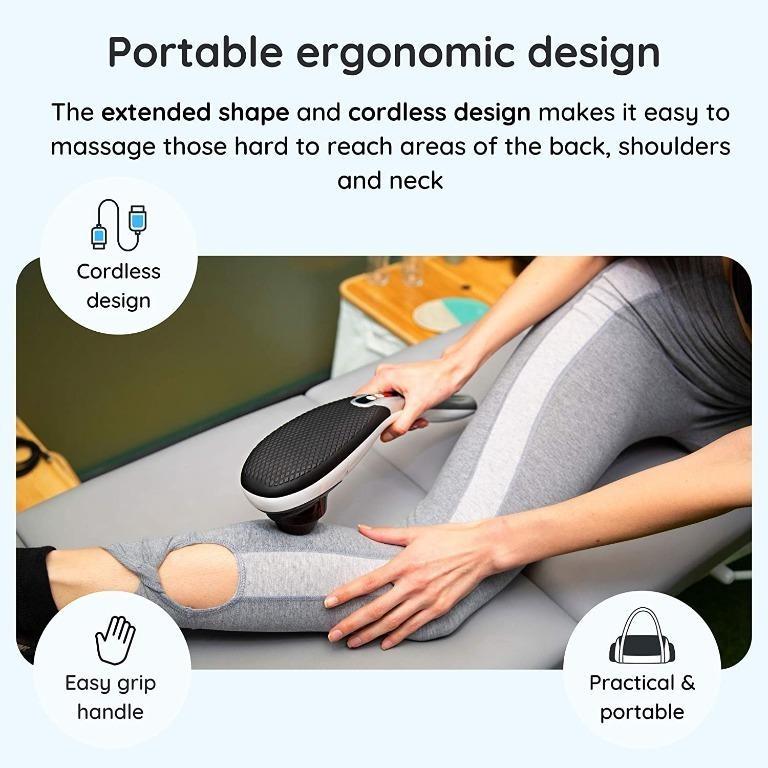 Handheld Back Massager 2600 mah with Heat for Muscles, Back, Foot