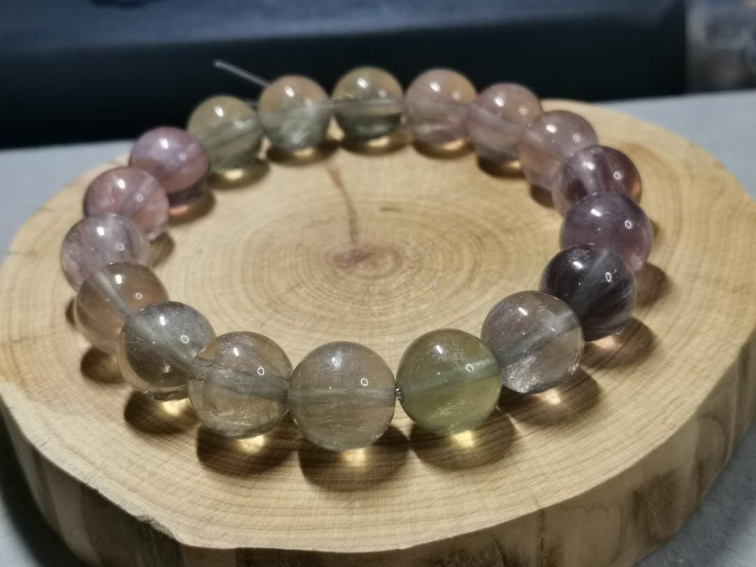 拉丝萤石手串 Brushed Fluorite Bracelet, Women