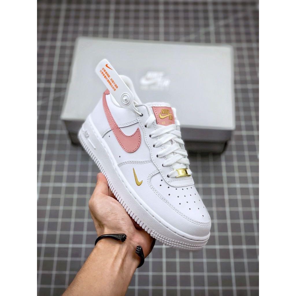 Air Force 1 Pink Gold Mini Hook White