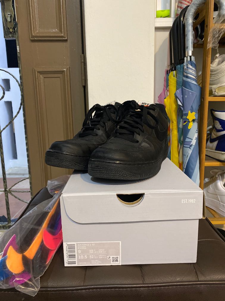 Air force discount swoosh pack black