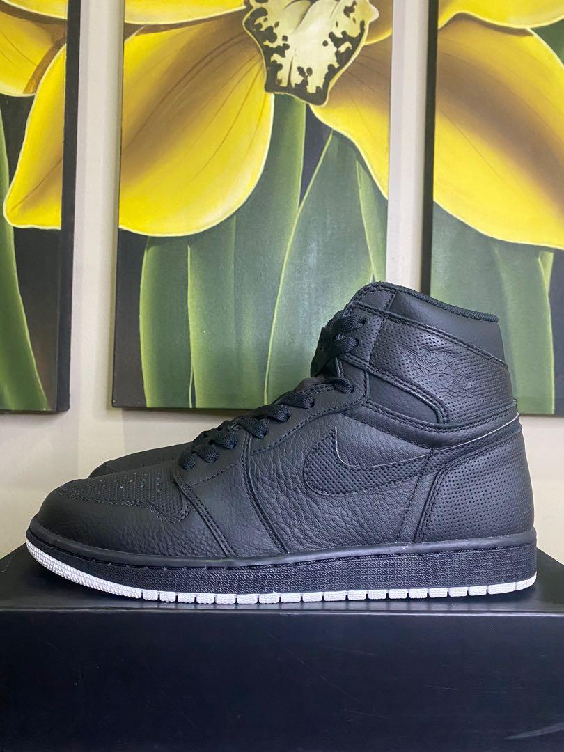 Jordan 1 perforated black top