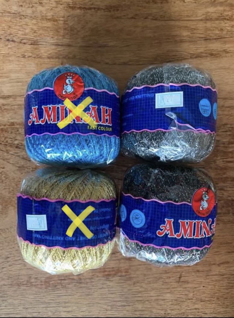 Aminah Gold Yarn for Crochet, Hobbies & Toys, Stationery & Craft, Craft  Supplies & Tools on Carousell