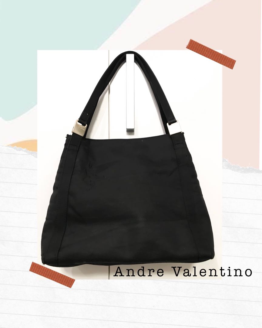 Andre Valentino Original Branded Clutch Bag Tote Bag Hand Bag Black Fesyen Wanita Tas Dompet di Carousell