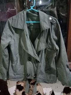 Army green korean blazer
