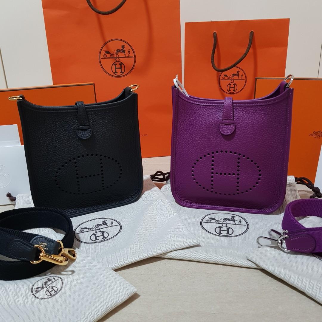 Authentic Brand New Hermes Evelyne 16 Mini TPM Anemone phw Stamp Z