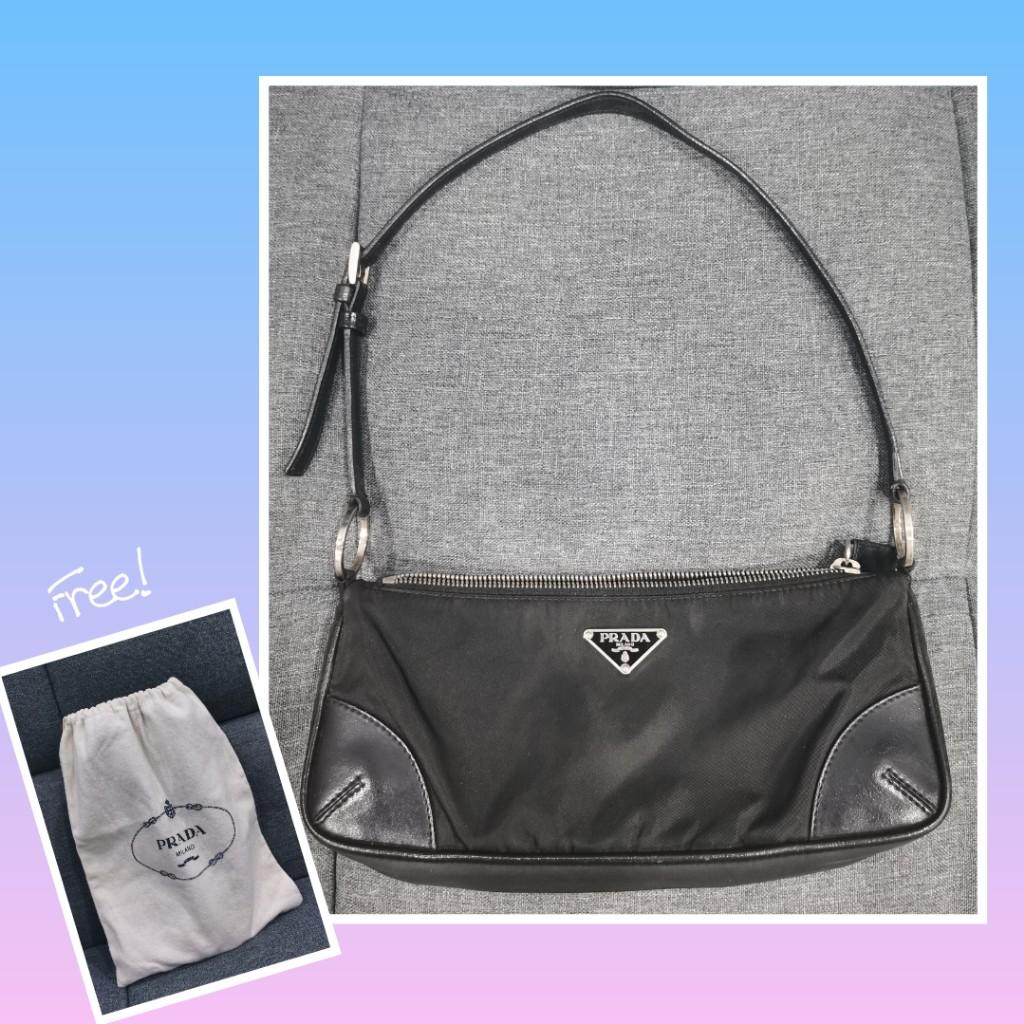 Authentic Prada pochette, Luxury, Bags & Wallets on Carousell