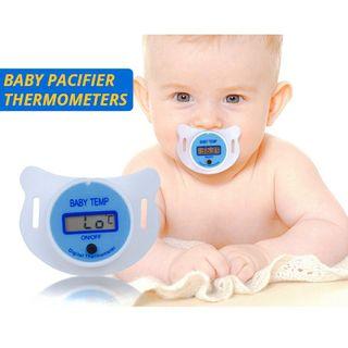 Baby newborn infant pacifier thermometer blue