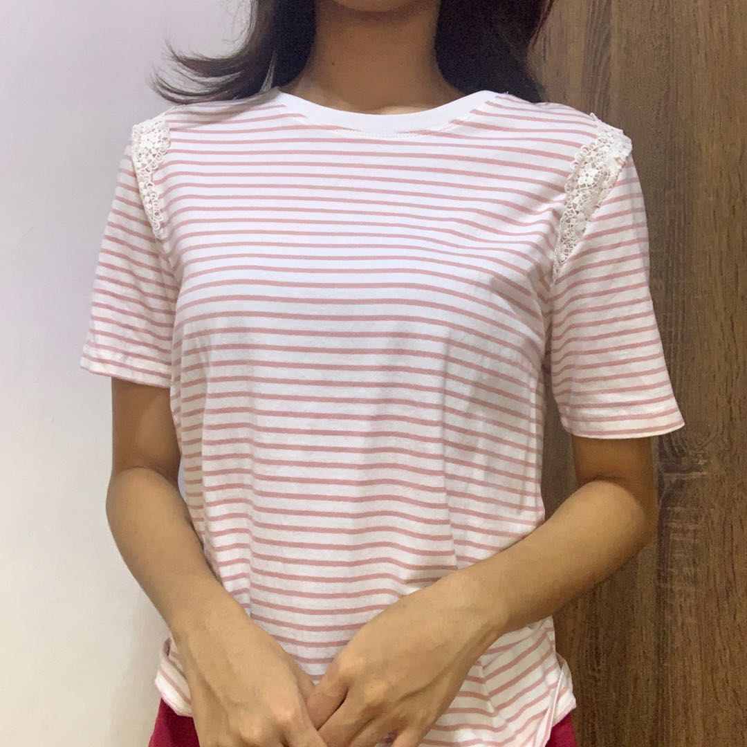 Bench Pink Striped Shirt, Women's 