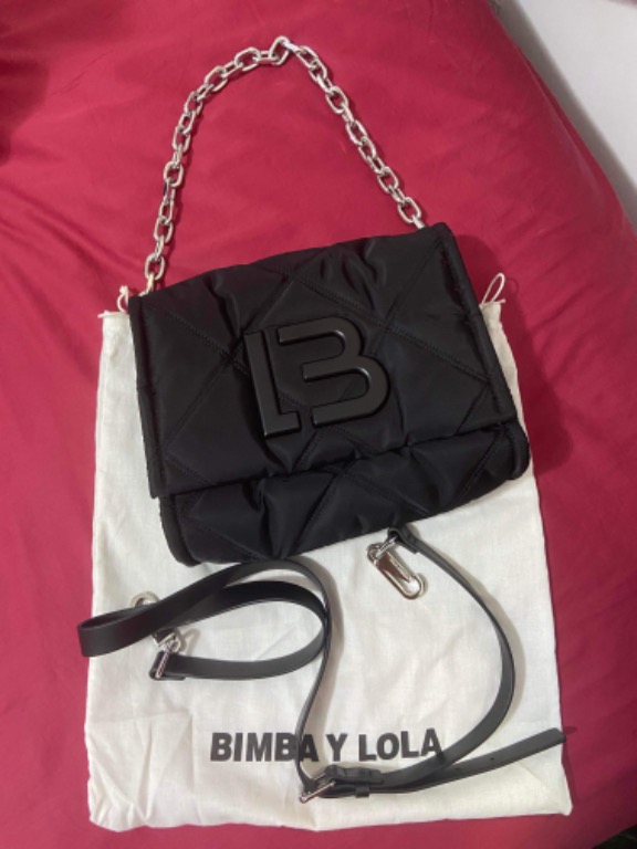 Bimba Y Lola logo-lettering Leather Crossbody Bag - Black
