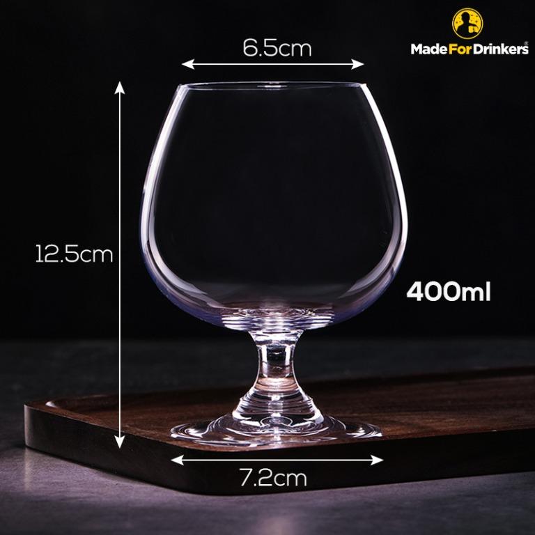 Brandy Glasses - Box of 6 / Cognac Cup Brandy Glass / Lead-Free
