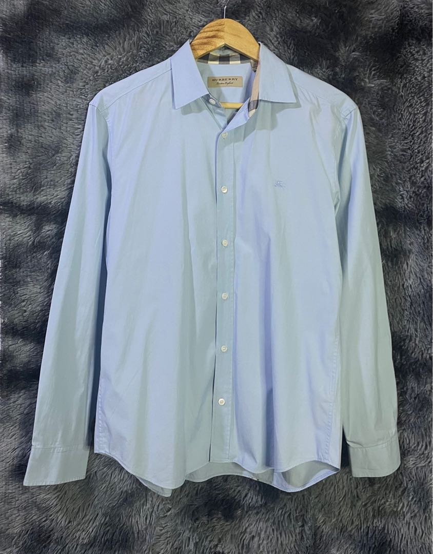 Burberry Men's Long sleeve Polo, Men's Fashion, Tops & Sets, Formal Shirts  on Carousell