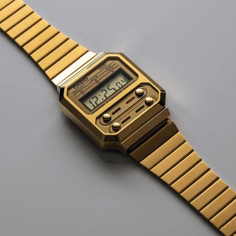 Casio A100WEG 9A Vintage Collection Gold Digital Stainless Steel
