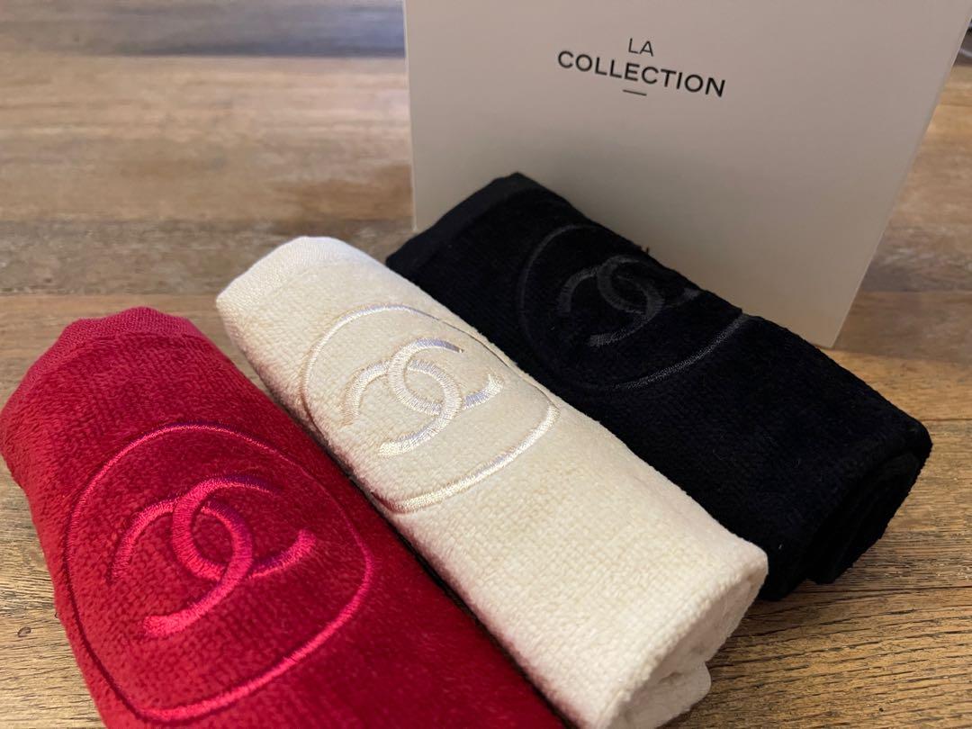 CHANEL Towel Set of 3 (Red, White, Black) 30×30cm Promo Gift
