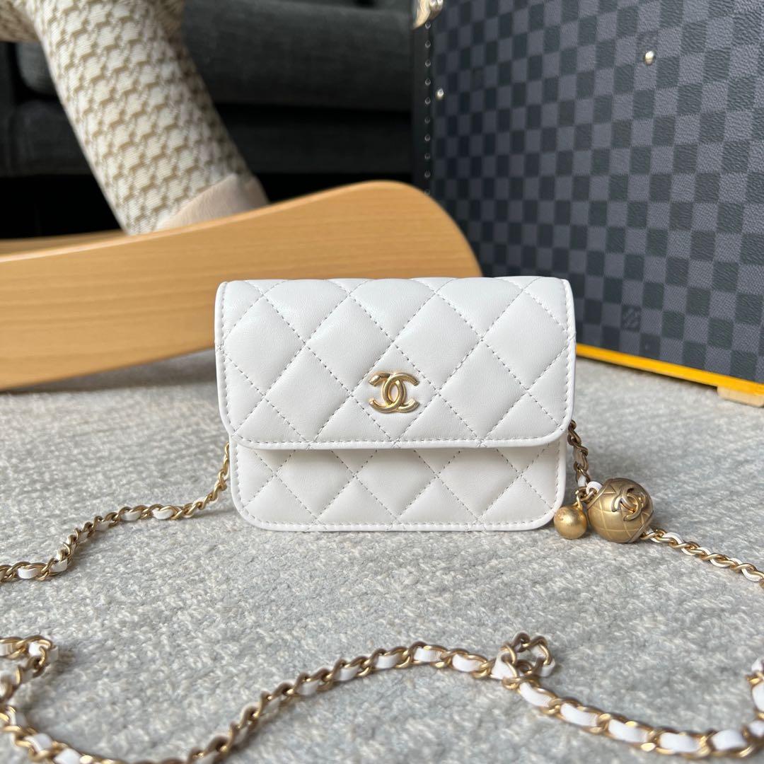 Chanel small Vanity With chain, mini top Handle Caviar bag, Super mini bag  - New season 2021, Luxury, Bags & Wallets on Carousell