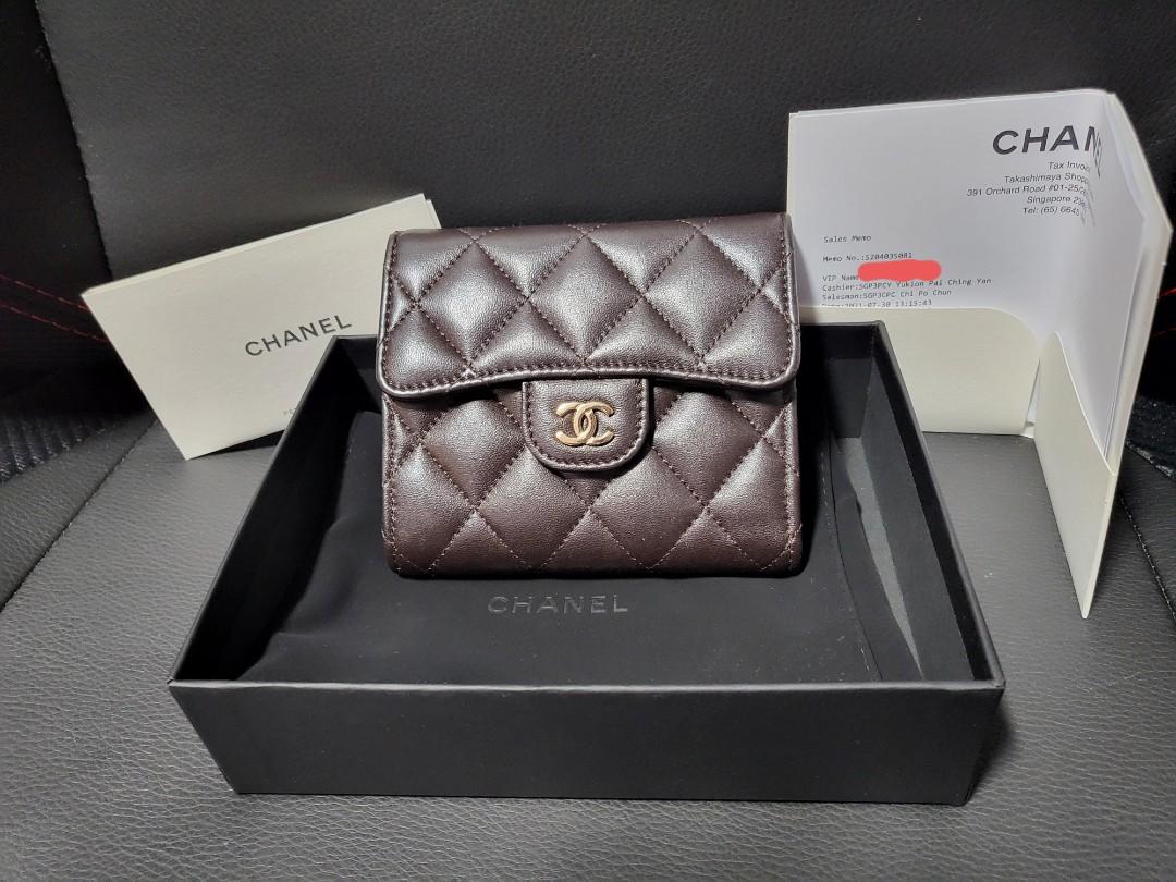 21A Chanel Brown caviar card holder Luxury Bags  Wallets on Carousell