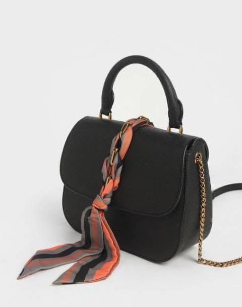 Charles and keith discount braided front flap bag