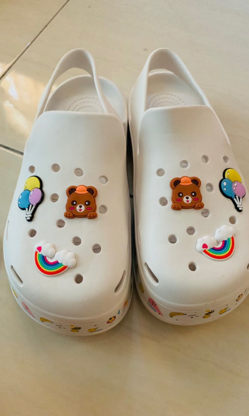 Crocs Style cute Ladies Cros Bear Ballon Casual Wear Sandals shoes# ...