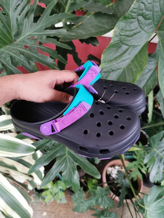 Crocs Terrain Purple Black 11US OEM Men s Fashion Footwear