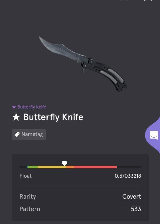 [CSGO] Butterfly knife Vanilla, Video Gaming, Gaming Accessories, In