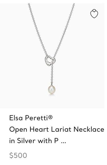 Open Heart Lariat Necklace 
