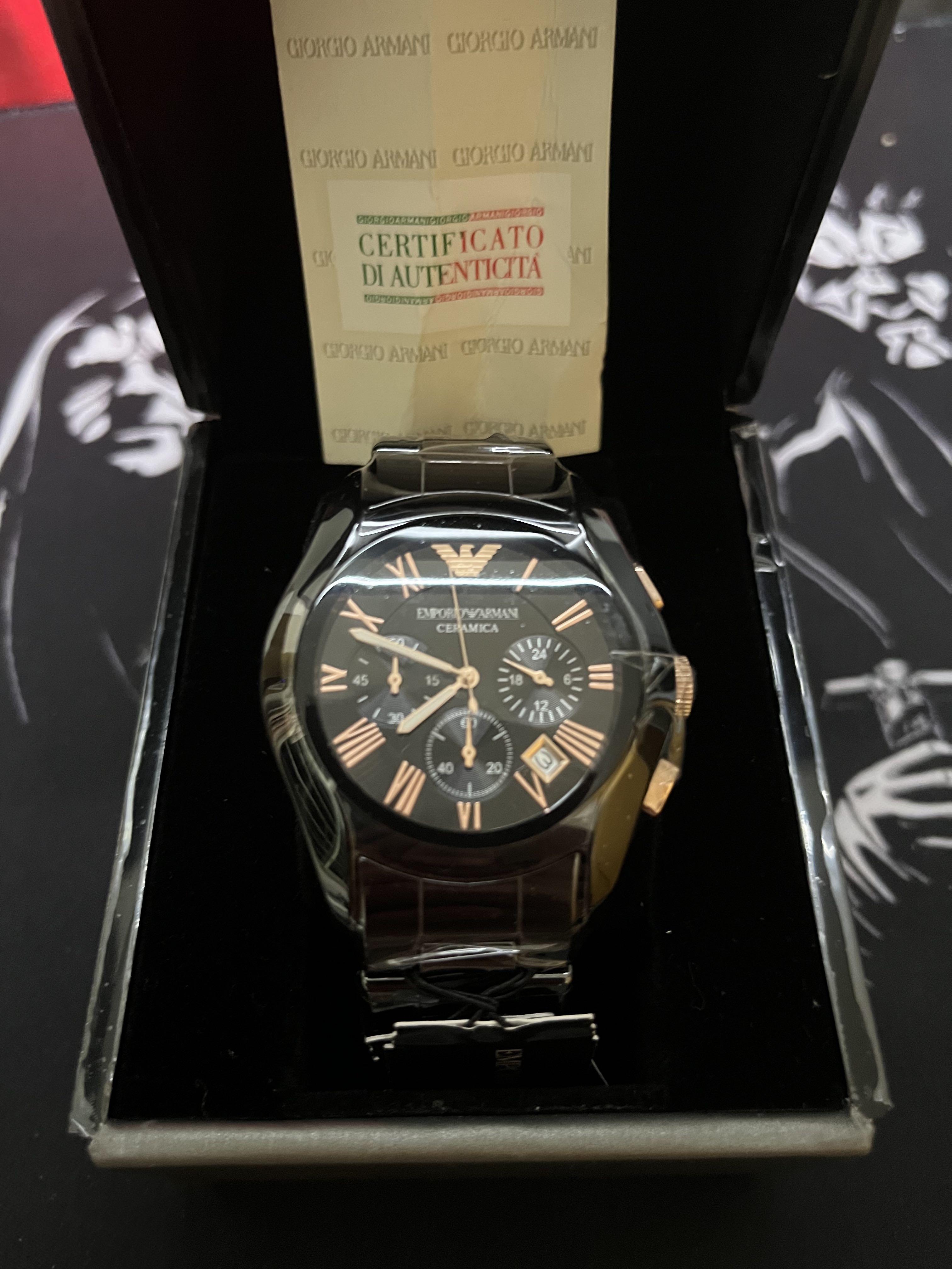 Emporio Armani AR1410 Ceramica Chronograph Watch, Luxury, Watches on ...