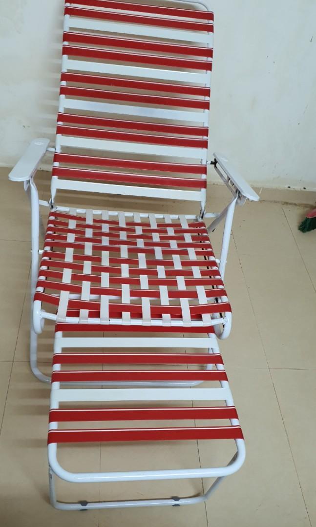Foldable chair with leg rest Furniture Home Living Furniture