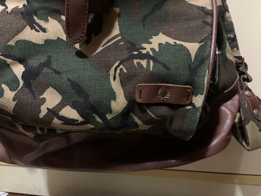 Fred Perry Green Camou Rucksack Bag (Category: Backpacks) located in Quezon City. Submitted by jgm-bgc (Listing ID 1130215019, Image 2). Description: Fred Perry Green Camou Rucksack Bag Very good condition From USA No issue RFS : Need Funds.