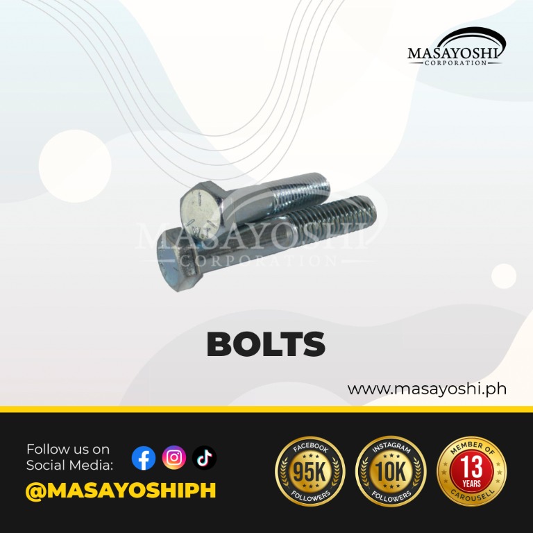 Full Thread Grade 5 Bolt 3/4 x 7 1/2 1 Flat Washer With 1Nut Nuts and