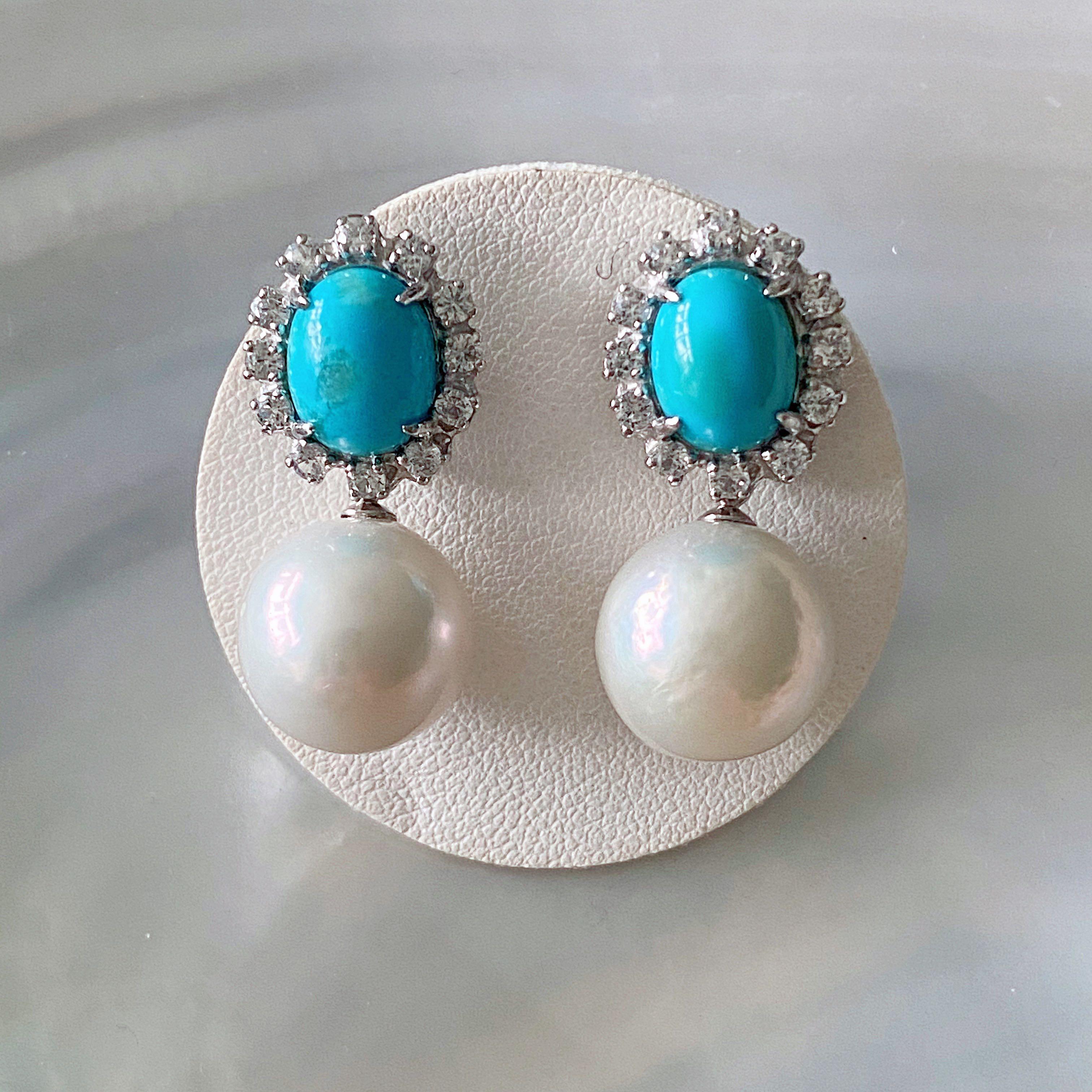 Genuine turquoise earrings outlet