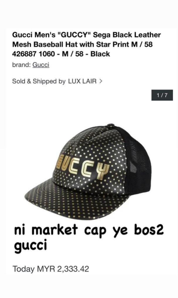 Gucci Cap, Luxury, Accessories on Carousell
