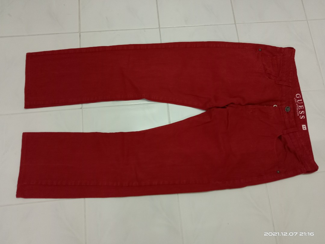 guess red jeans