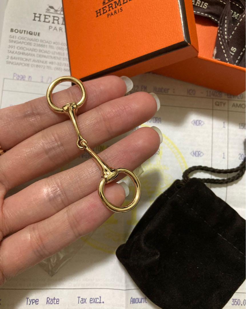 Hermès Mini Mors Scarf Ring w/ Tags - Gold - HER319167