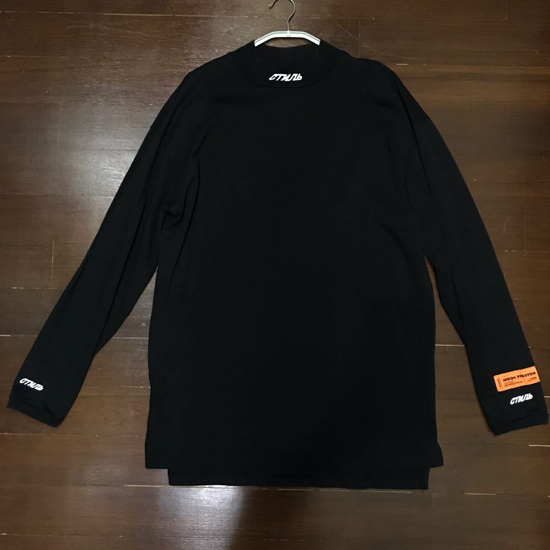 Heron preston mock neck long sleeve sale
