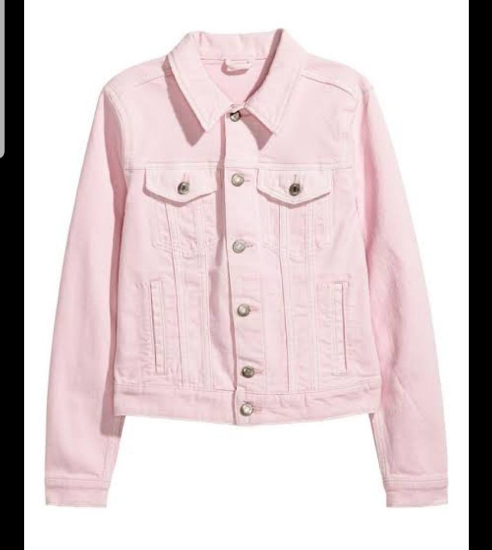 Blush pink jean jacket online