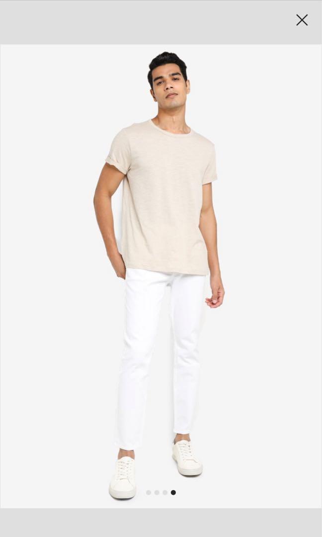 H&m mens white skinny jeans store