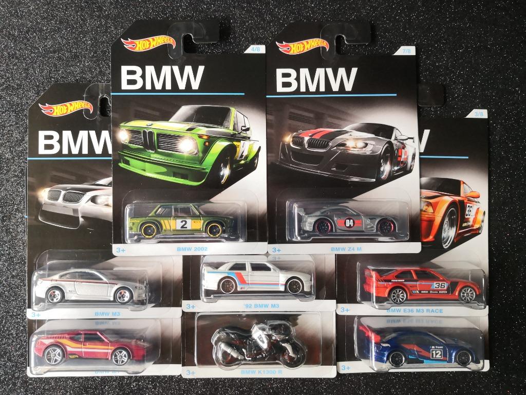 Year 2015 Hot Wheels BMW Series 1:64 Die Cast Car Set 6/8 - Silver Coupe BMW  M3