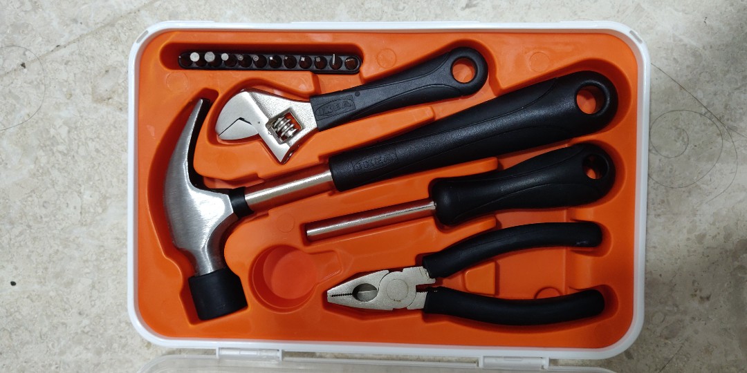 IKEA FIXA 17-piece tool set, hammer, wrench, screwdriver, combination ...