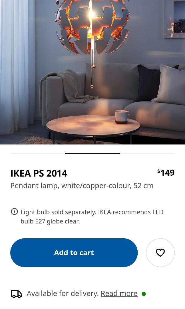 IKEA PS 2014 Pendant lamp, white, copper color, 14 - IKEA