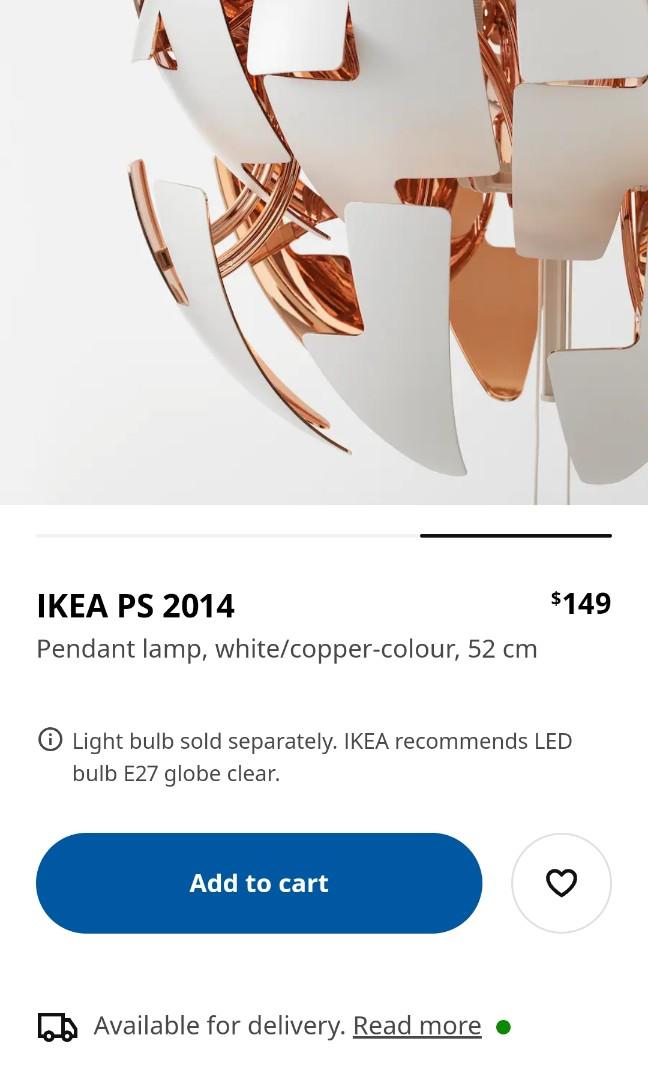 IKEA PS 2014 Pendant lamp, white, copper color, 14 - IKEA