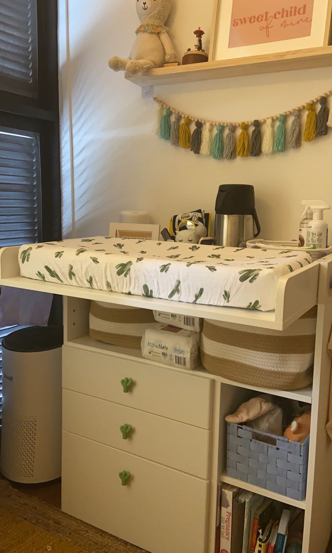 IKEA Stuva changing table with new hangers, Babies & Kids, Baby Nursery