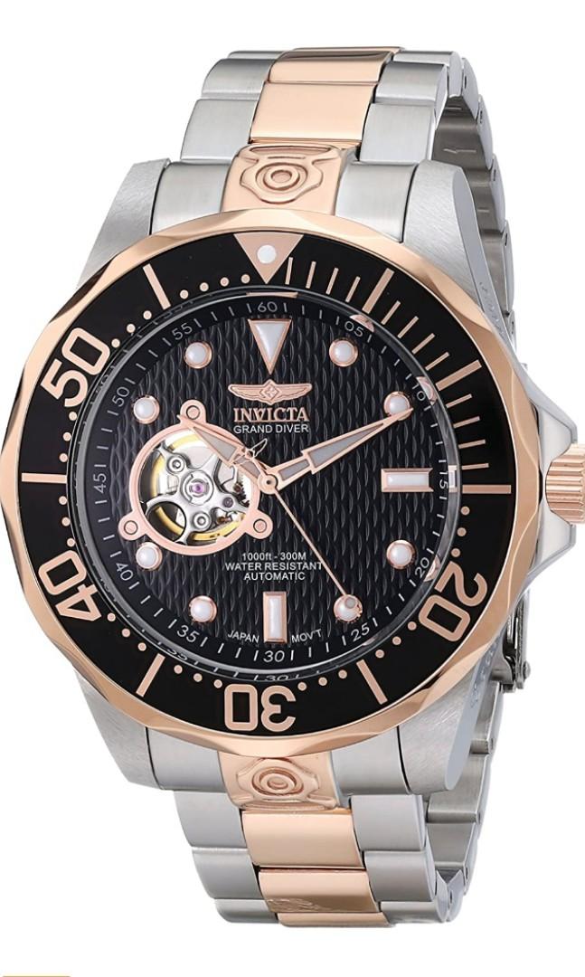 Invicta grand diver rose gold deals