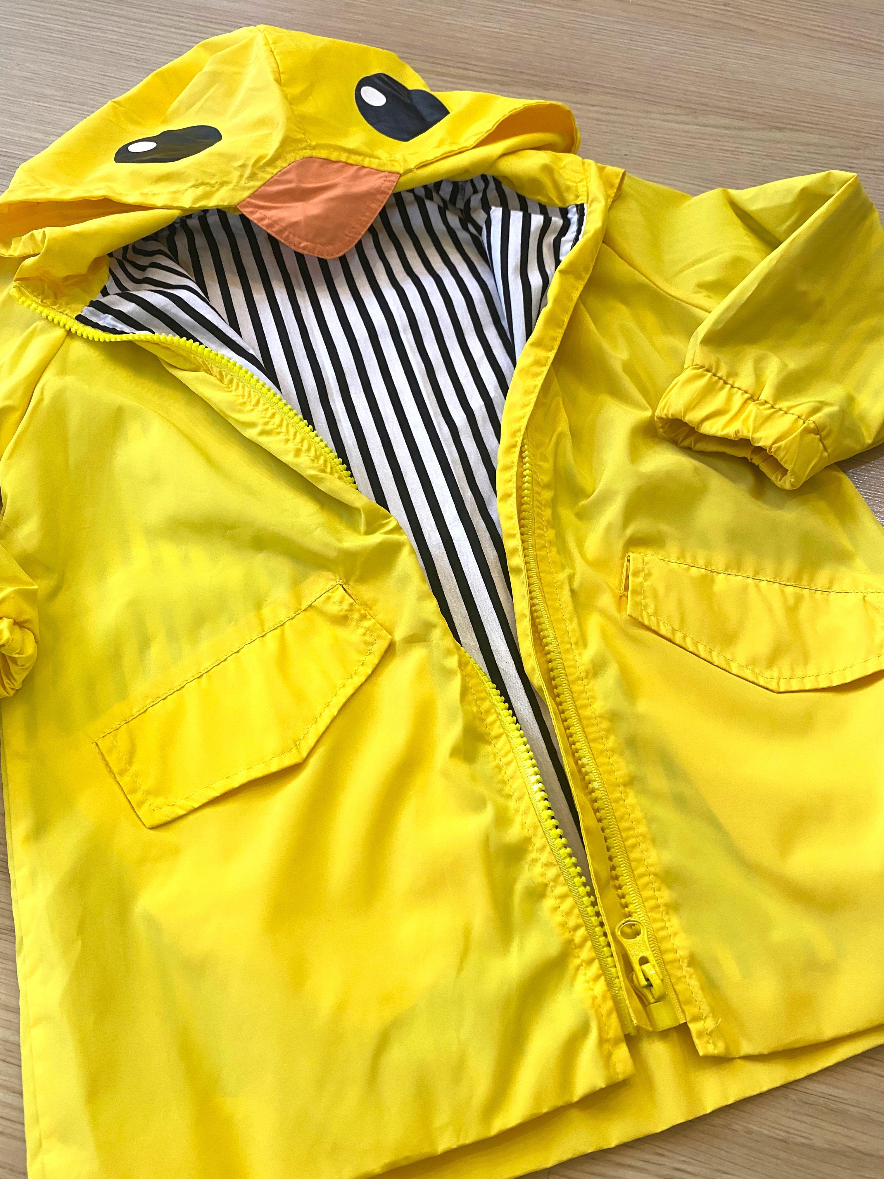 Girls yellow rain jacket top