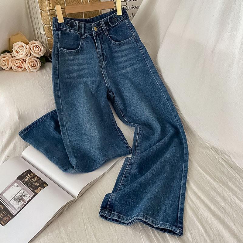 korean style biru laut vintage loose 