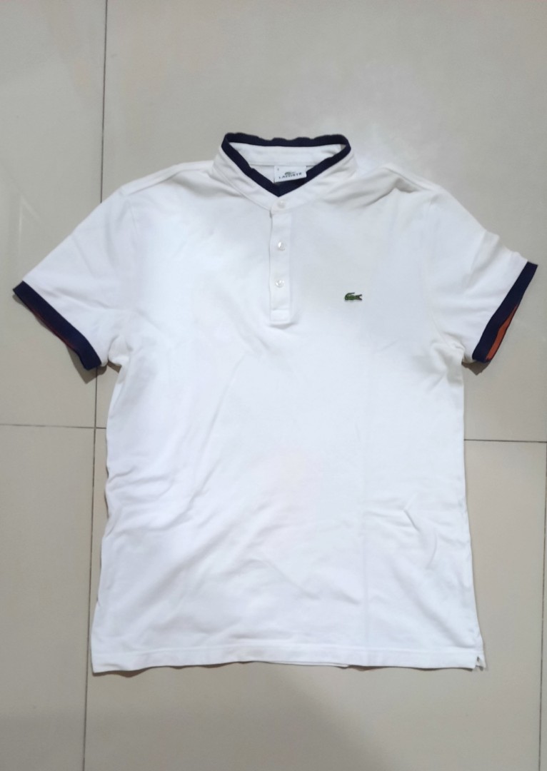 LACOSTE CHINESE COLLAR, Men's Fashion, Tops & Sets, Tshirts & Polo ...