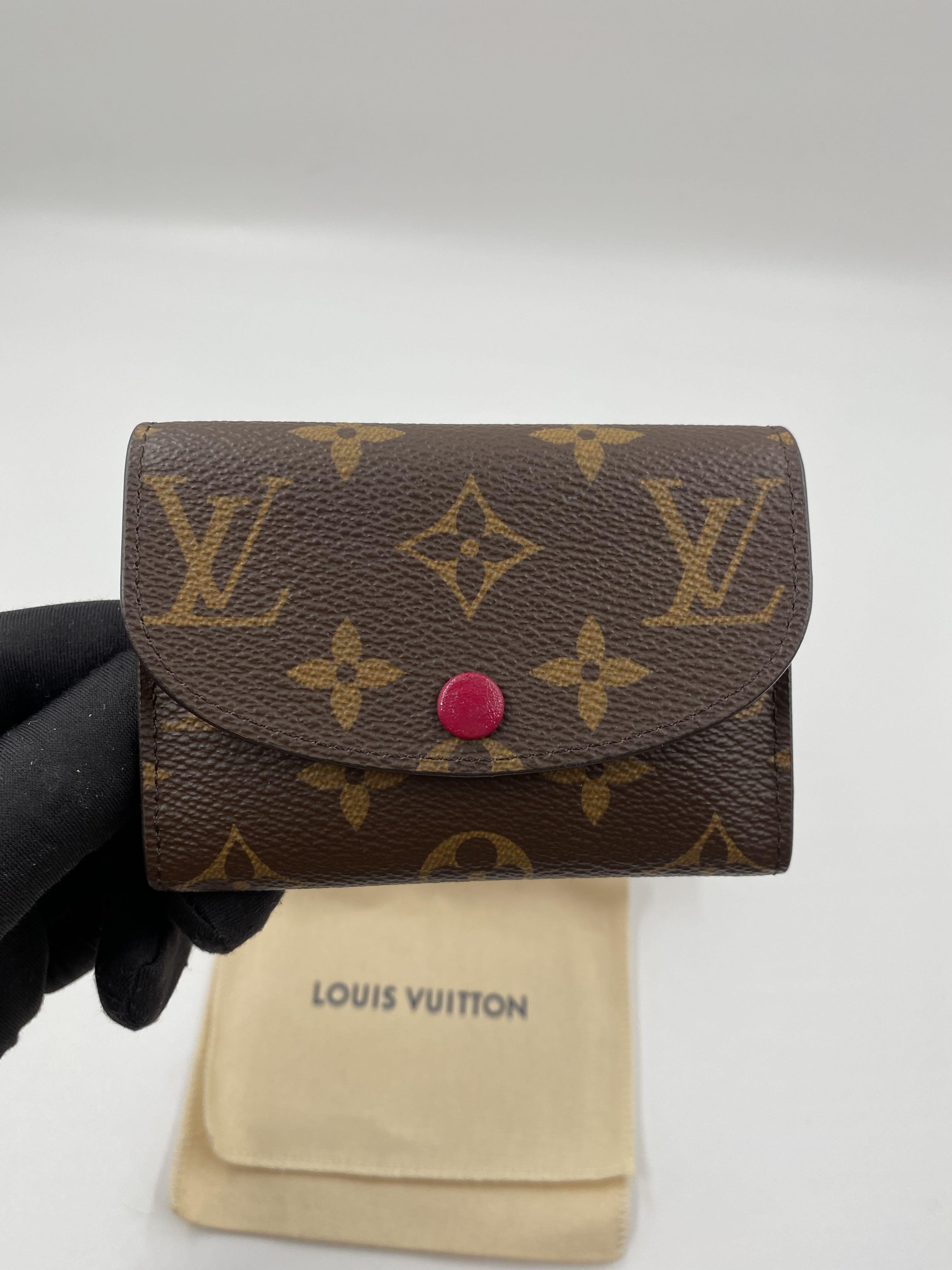 LV Rosalie Coin Purse / Small Wallet in in Monogram Canvas Fuchsia Interior  GHW