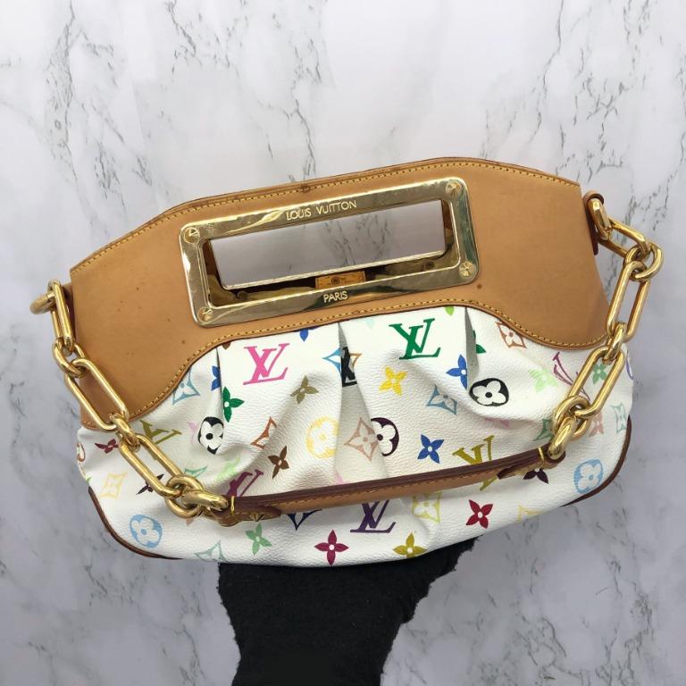 LOUIS VUITTON Shoulder Bag M40255 Judy MM Monogram multicolor/Leather –